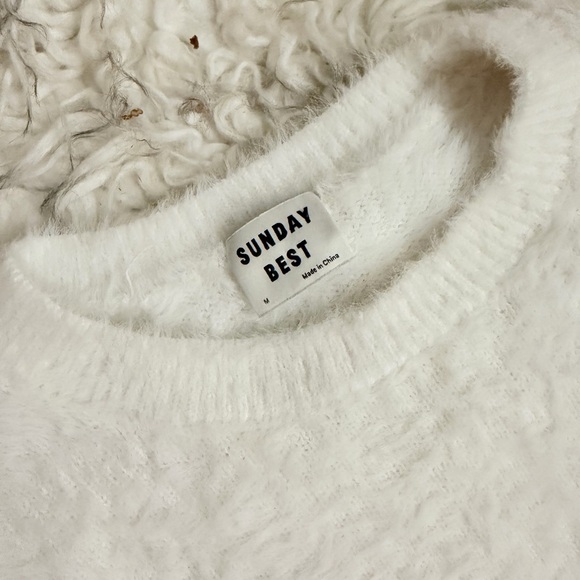 Sunday Best ‘Kitten’ Sweater - Espace (White) - Picture 3 of 8